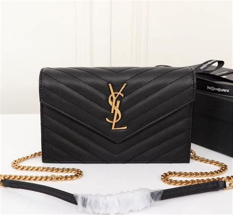 ysl black chain purse|saint laurent chain shoulder bag.